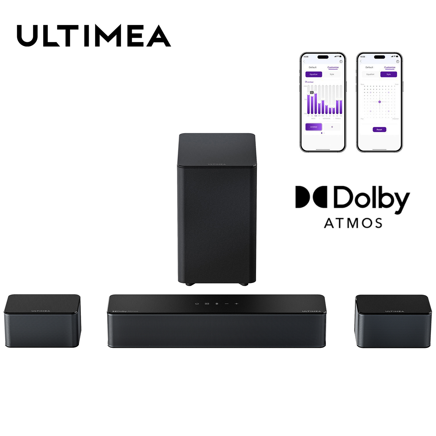Home Cinema Onkyo 5.1 - ULTIMEA 5.1 Soundbar with Dolby Atmos,