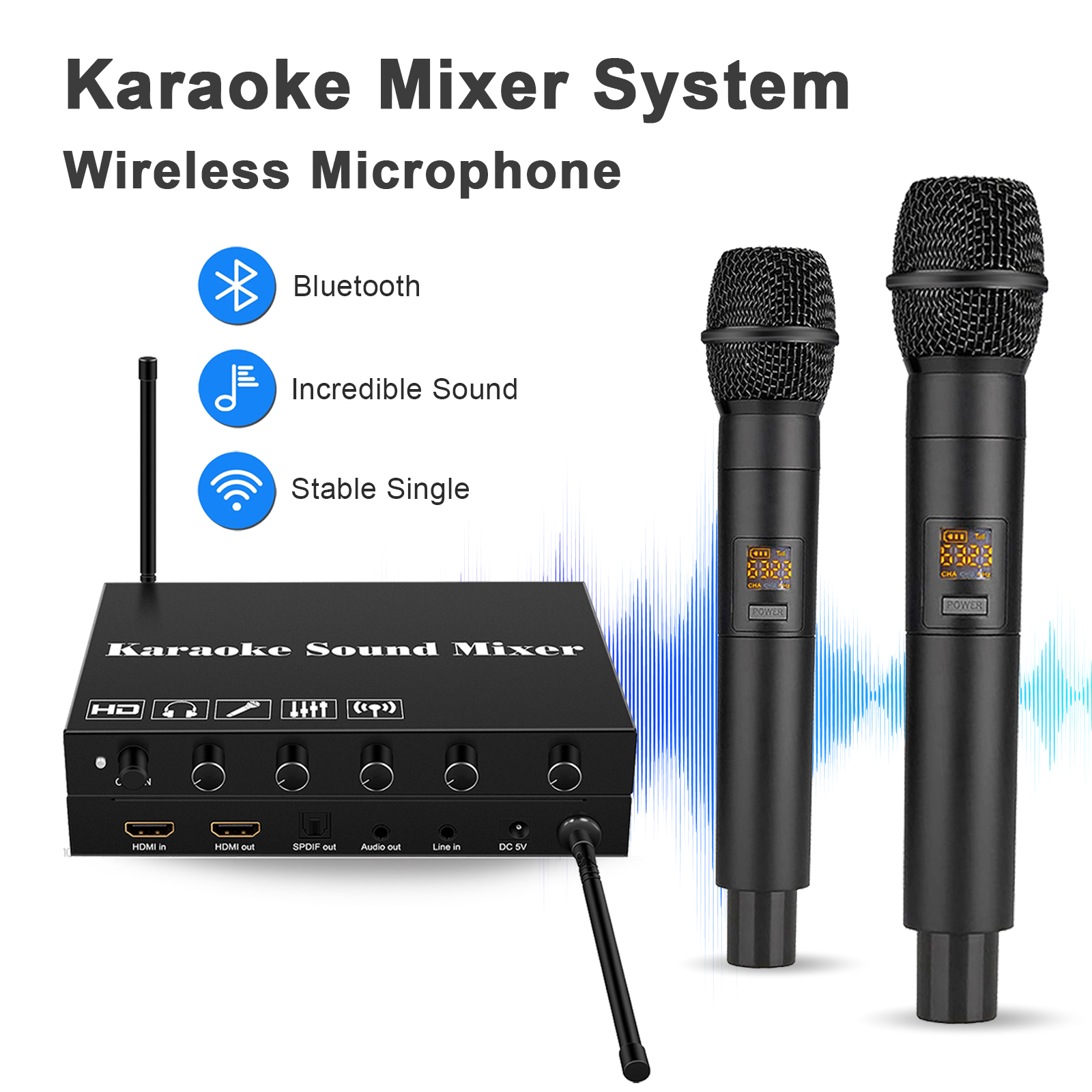 Home Cinema Sound System - HDMI Karaoke Player Mixer Home Theater