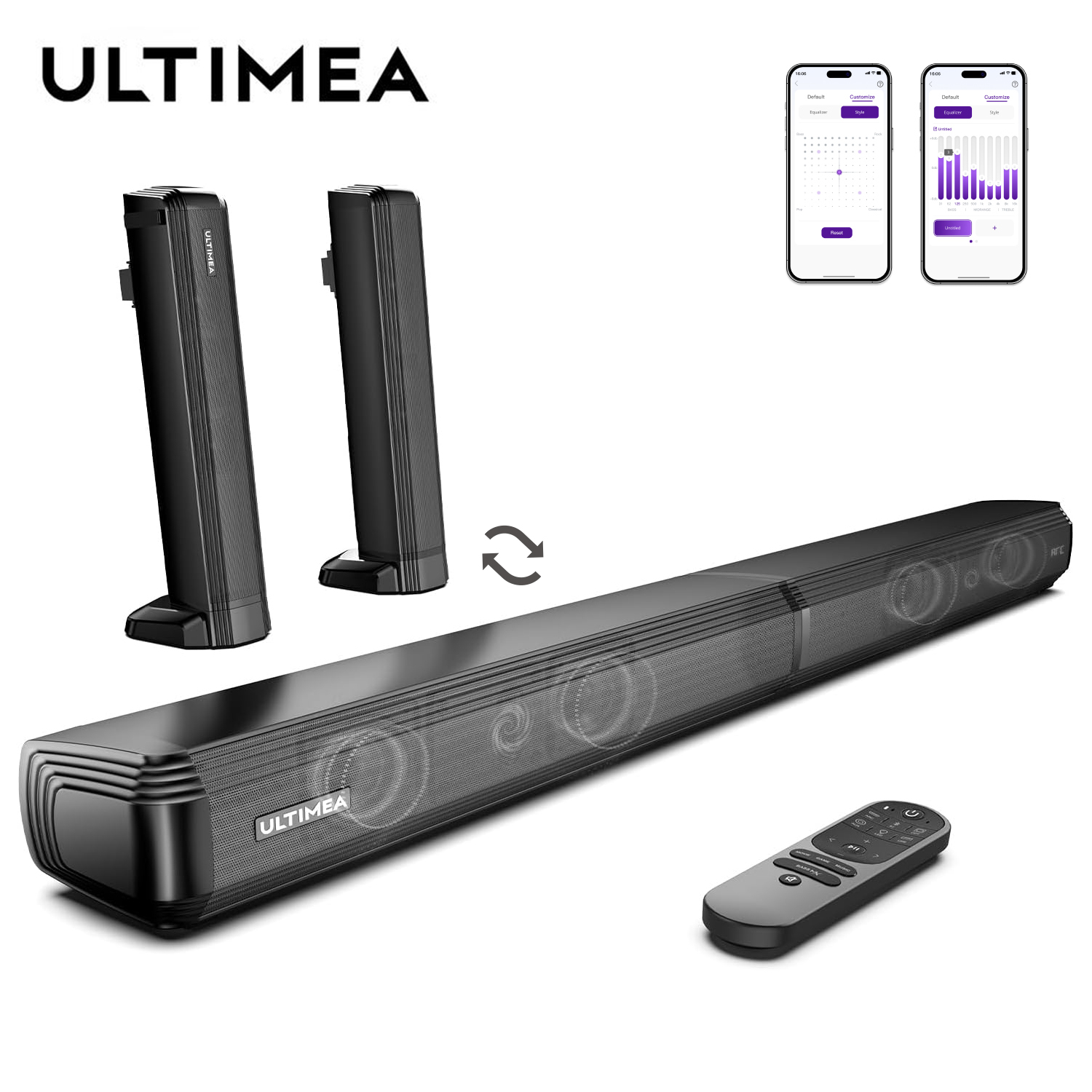 Home Cinema Decor - ULTIMEA 100W 2.2ch TV Sound Bar,