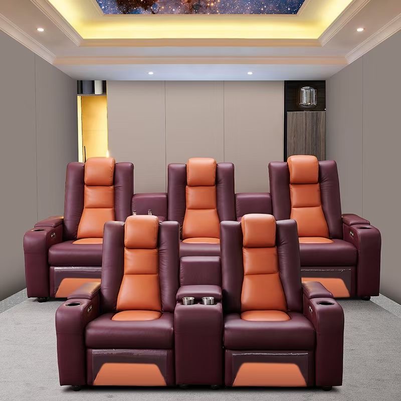 Home Cinema Chairs - Linlamlim Home Theater Genuine Leather Couch