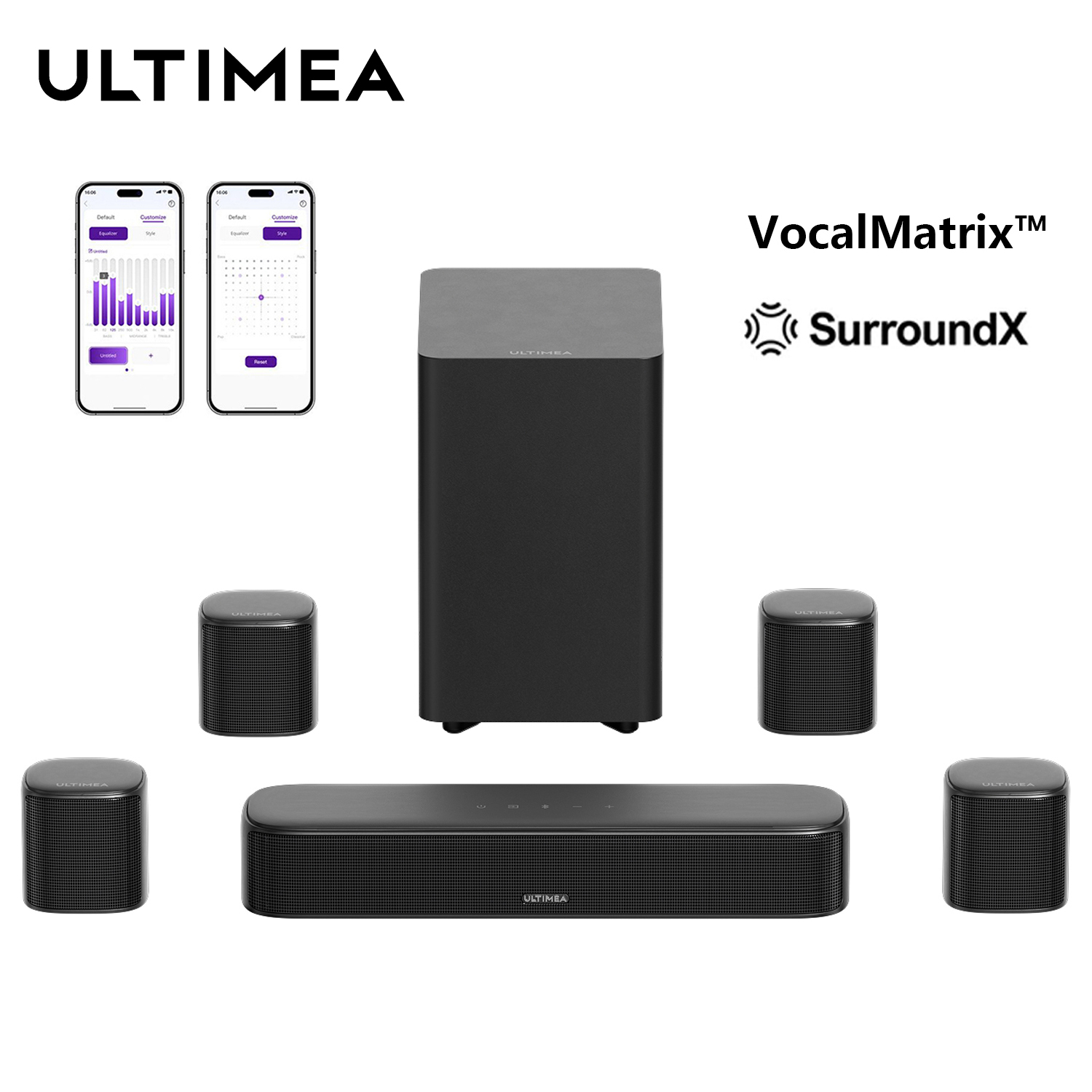 Home Cinema Dolby Atmos - ULTIMEA 7.1ch Sound Bar with Subwoofer,