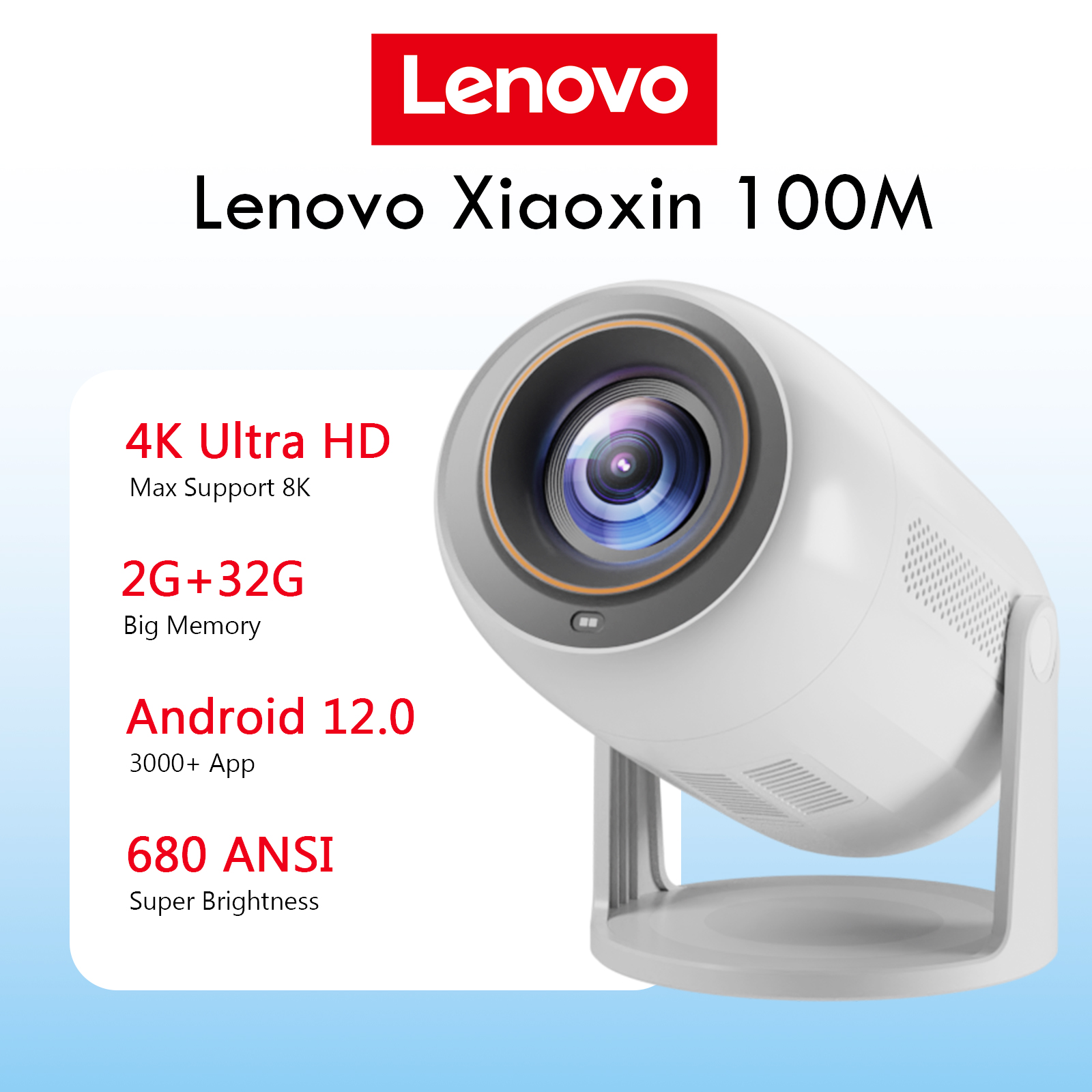 Home Cinema Rack - Lenovo Portable 4K Projector 100M Android