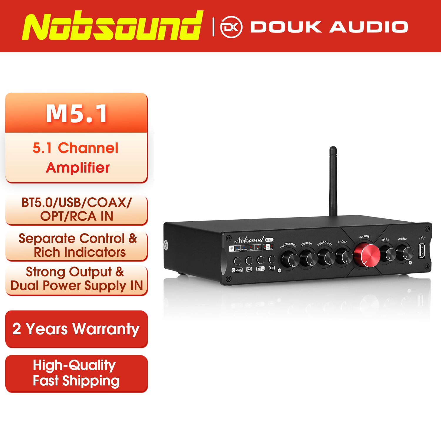 Nobsound M5.1 Digital Bluetoot - Home Cinema Onkyo 5.1 recensione e prezzo