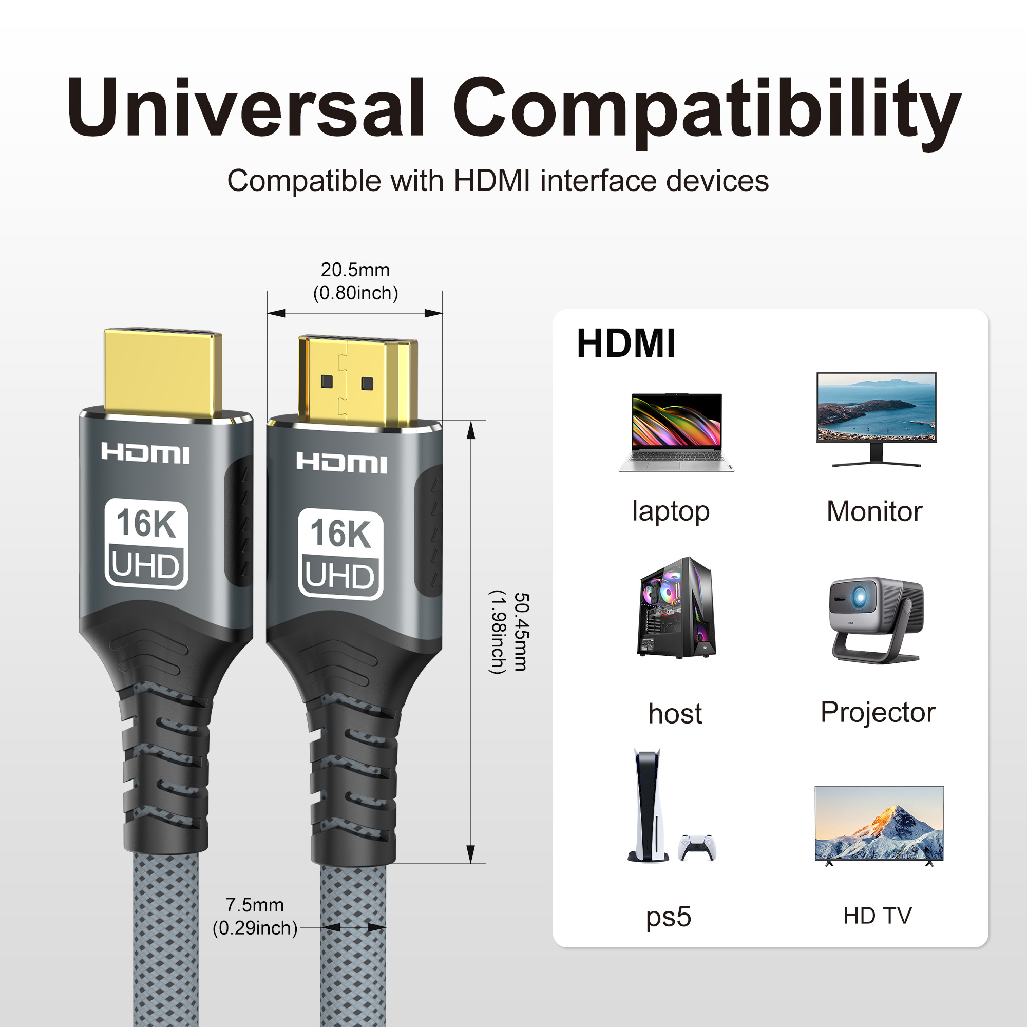 16K HDMI 2.2 Cable 96Gbps 8K@1 - Home Cinema Gaming recensione e prezzo
