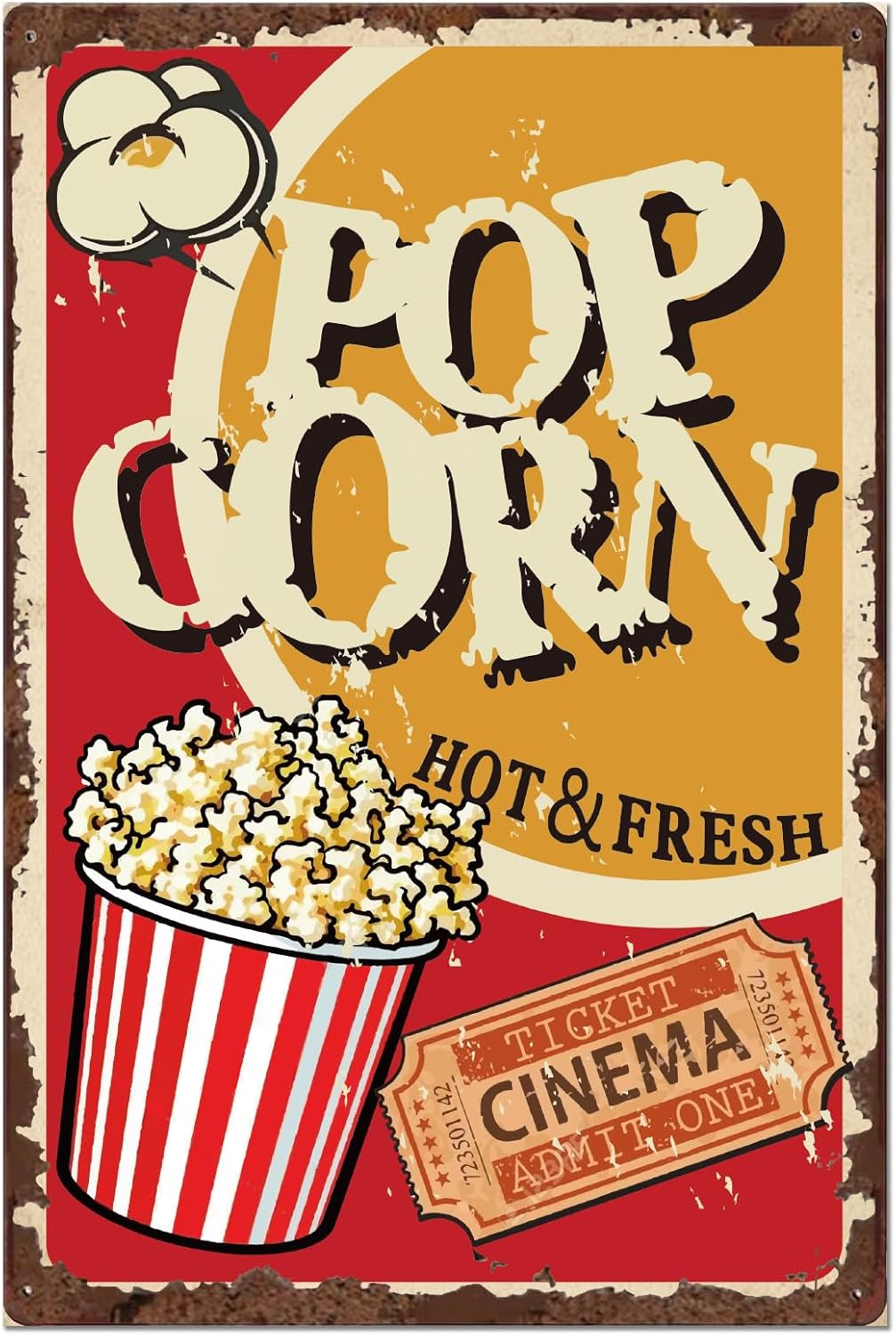 SUPERDANT Popcorn Tin Signs Ci - Home Cinema Decor recensione e prezzo