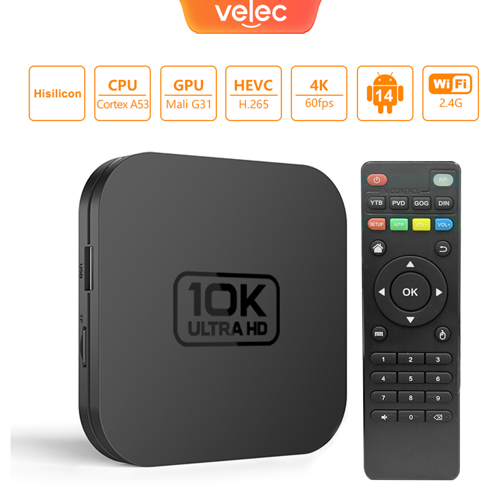 Velec Smart TV Box Android 14  - Home Cinema Media Player recensione e prezzo