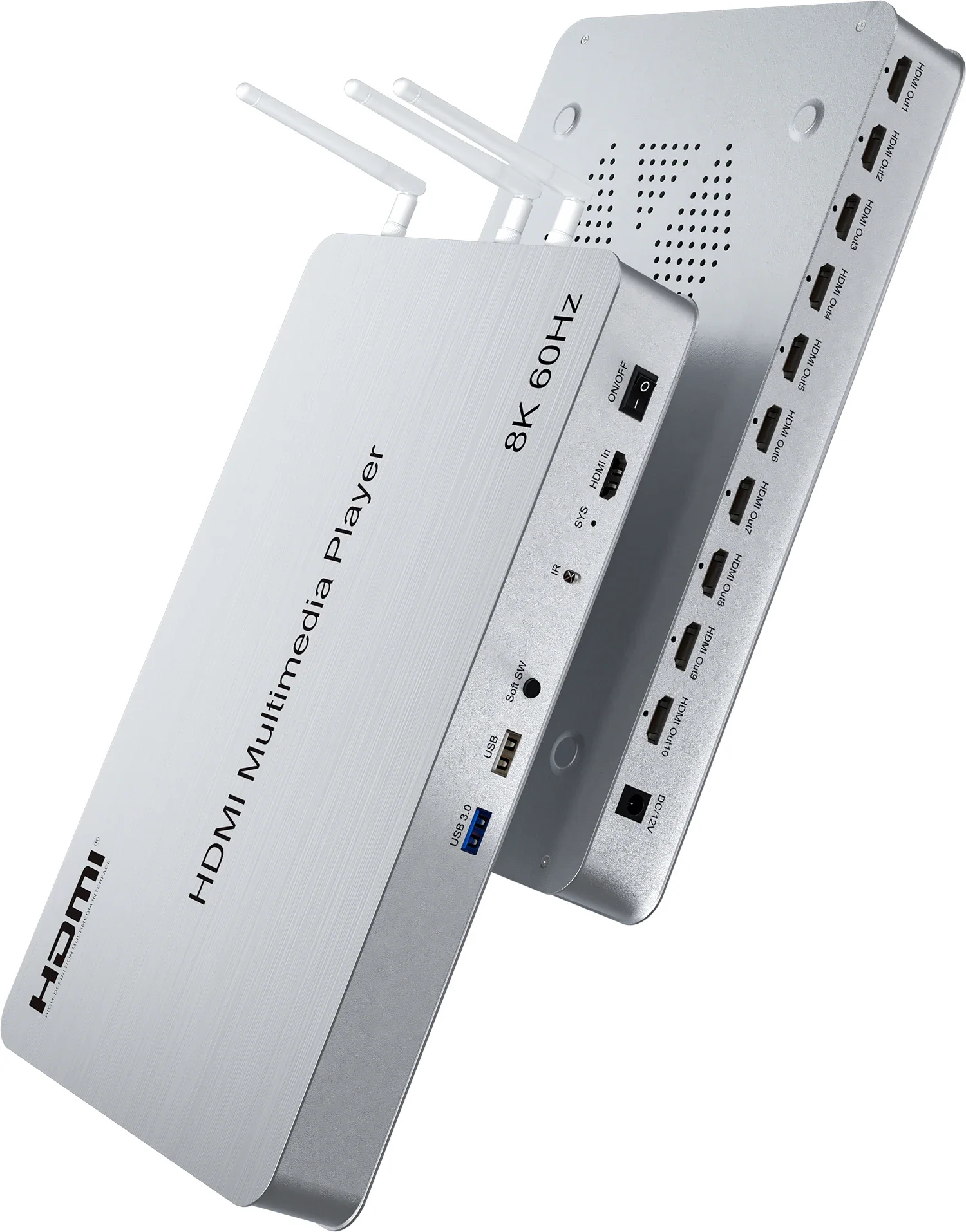 H.265 8K 60Hz 10 Port HDMI Med - 4K Media Player recensione e prezzo
