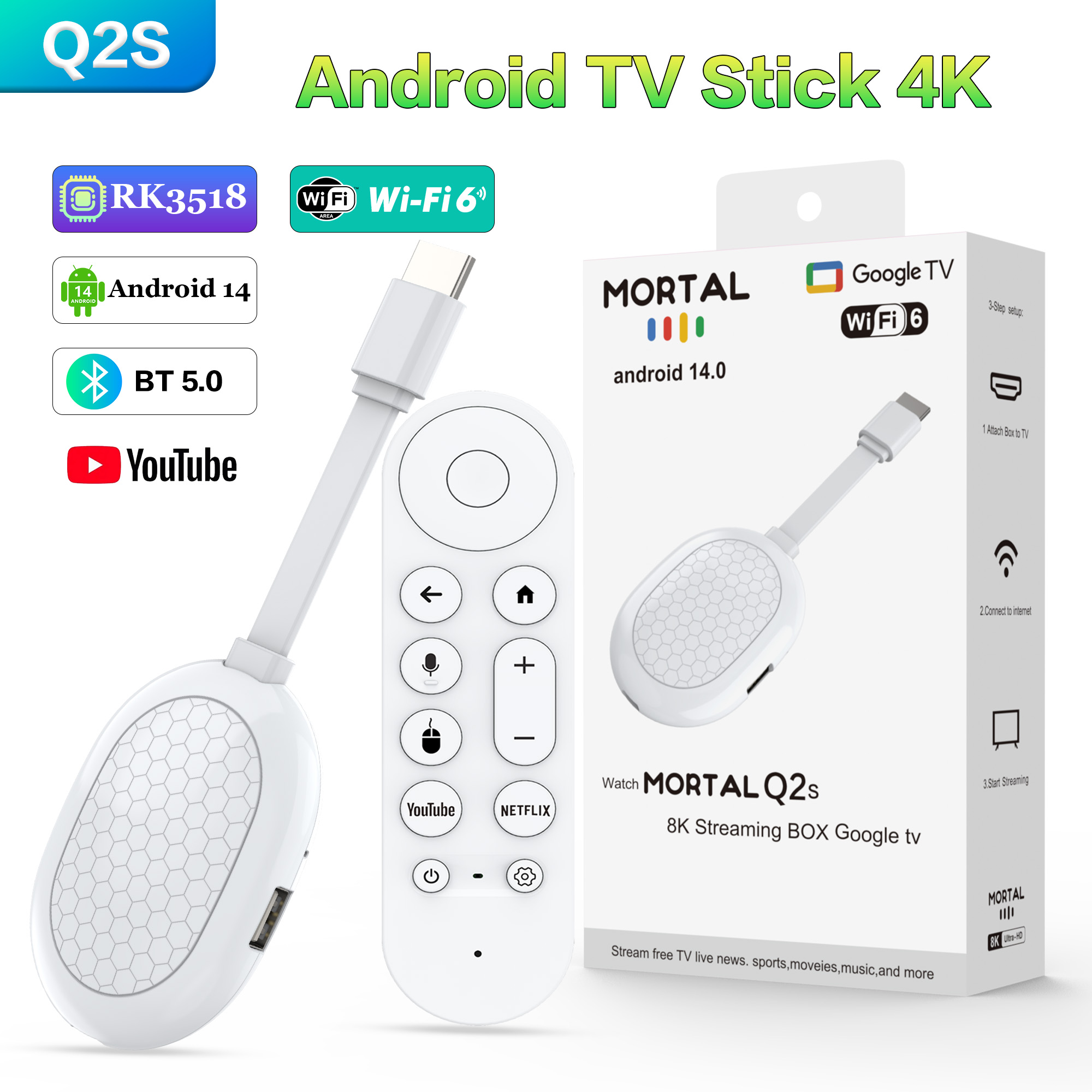 New Smart TV Stick Q2S Android - 4K Media Player recensione e prezzo