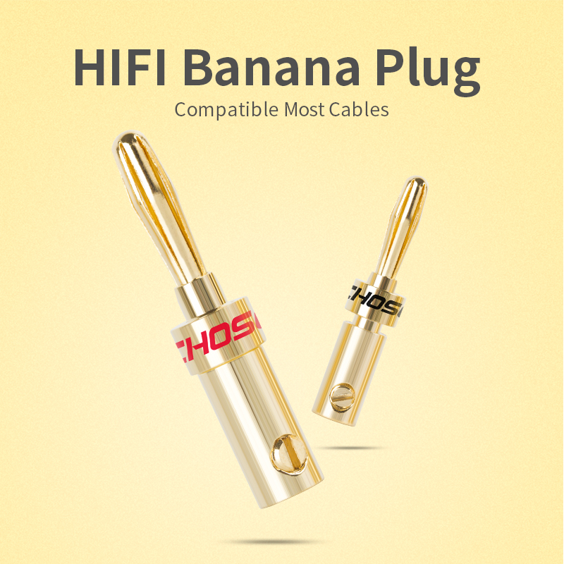 CHOSEAL Banana Plugs 4PCS 24K  - Home Cinema Sound System recensione e prezzo