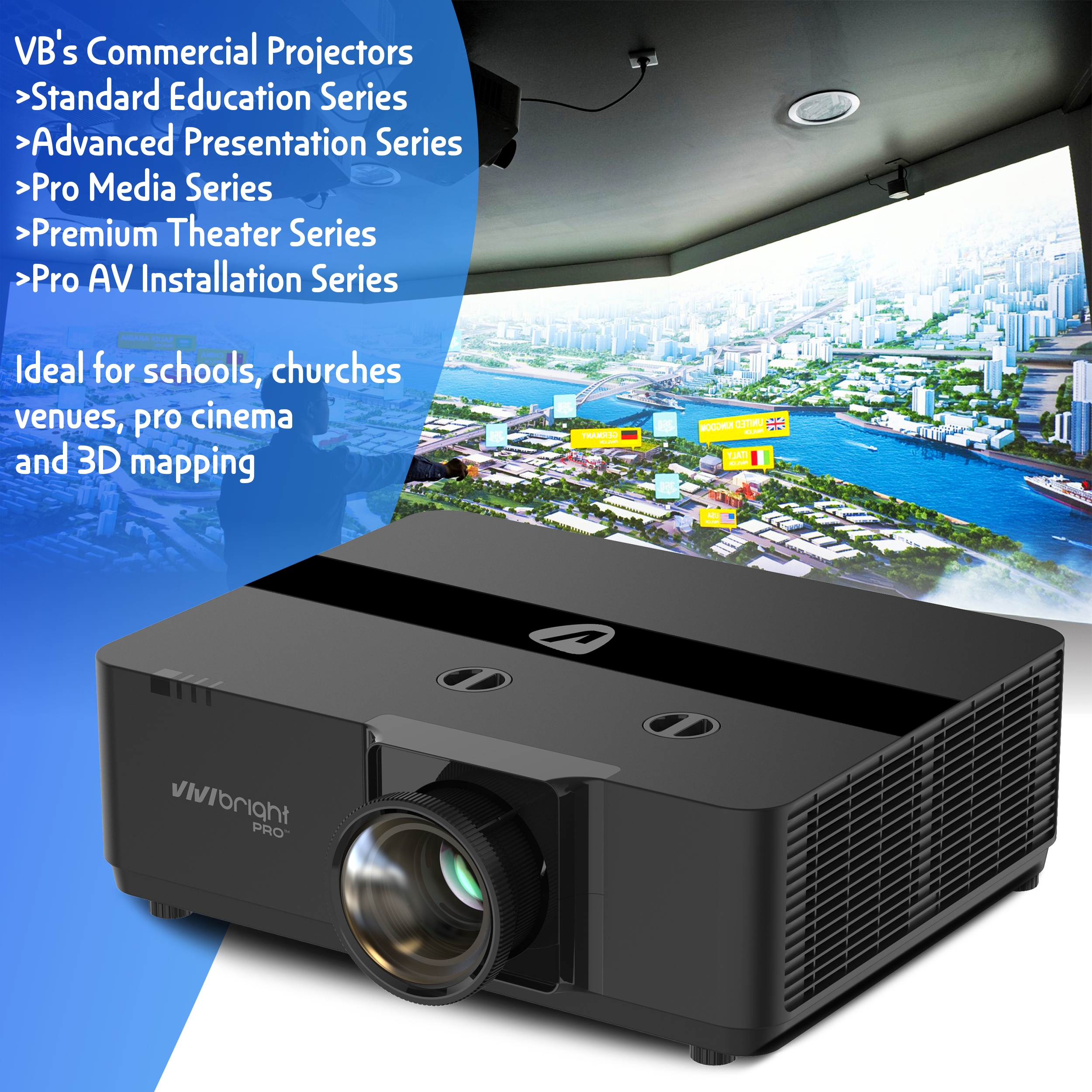 VIVIBRIGHT KD2000UCST Projecto - Home Cinema Ultra Short Throw Projector recensione e prezzo