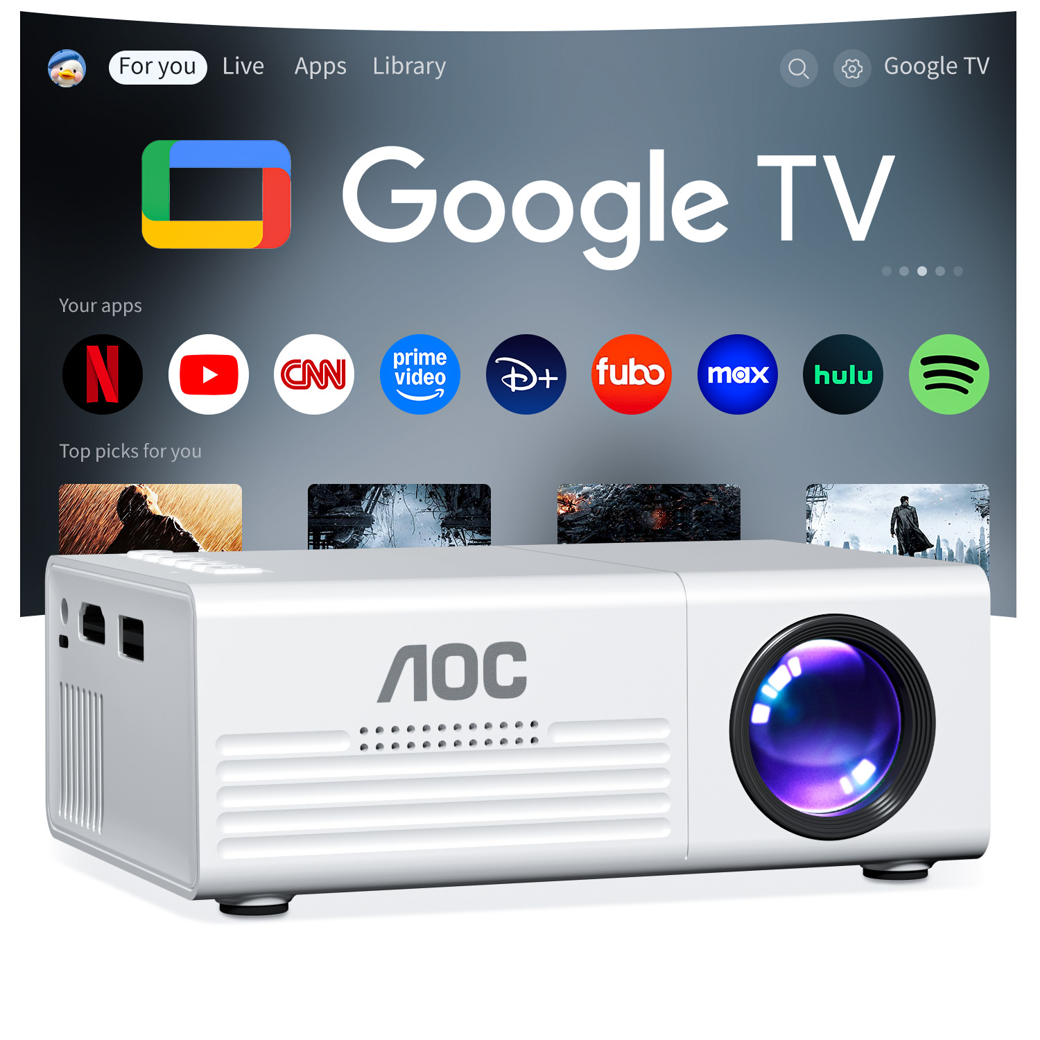 AOC Mini Projector TFT LCD Wif - Home Cinema Media Player recensione e prezzo