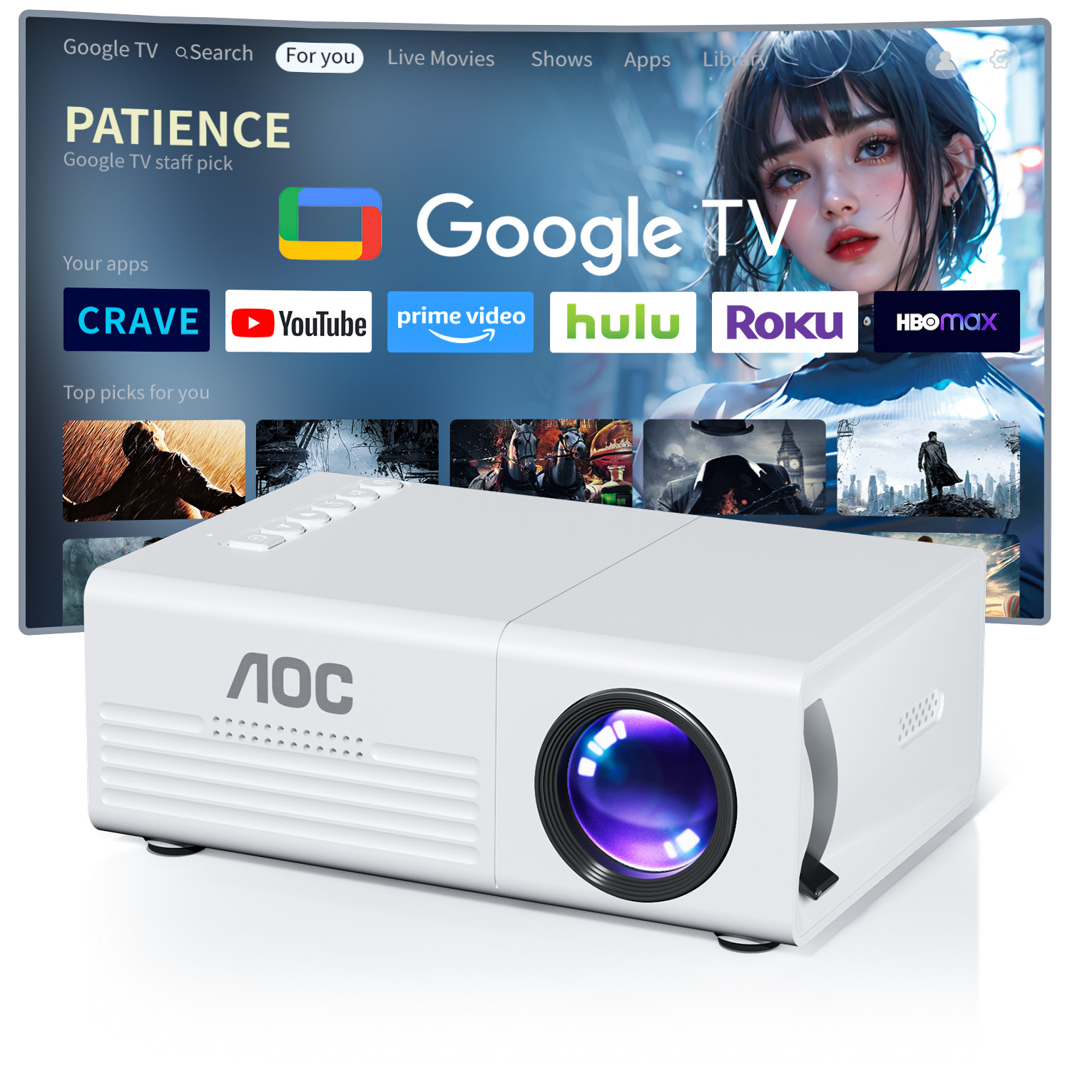 AOC Mini Projector TFT LCD Wif - Home Cinema Media Player recensione e prezzo