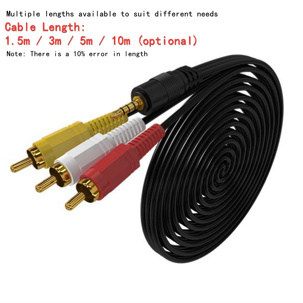 3.5mm to 3 RCA Audio Video Cab - Home Cinema Sound System recensione e prezzo