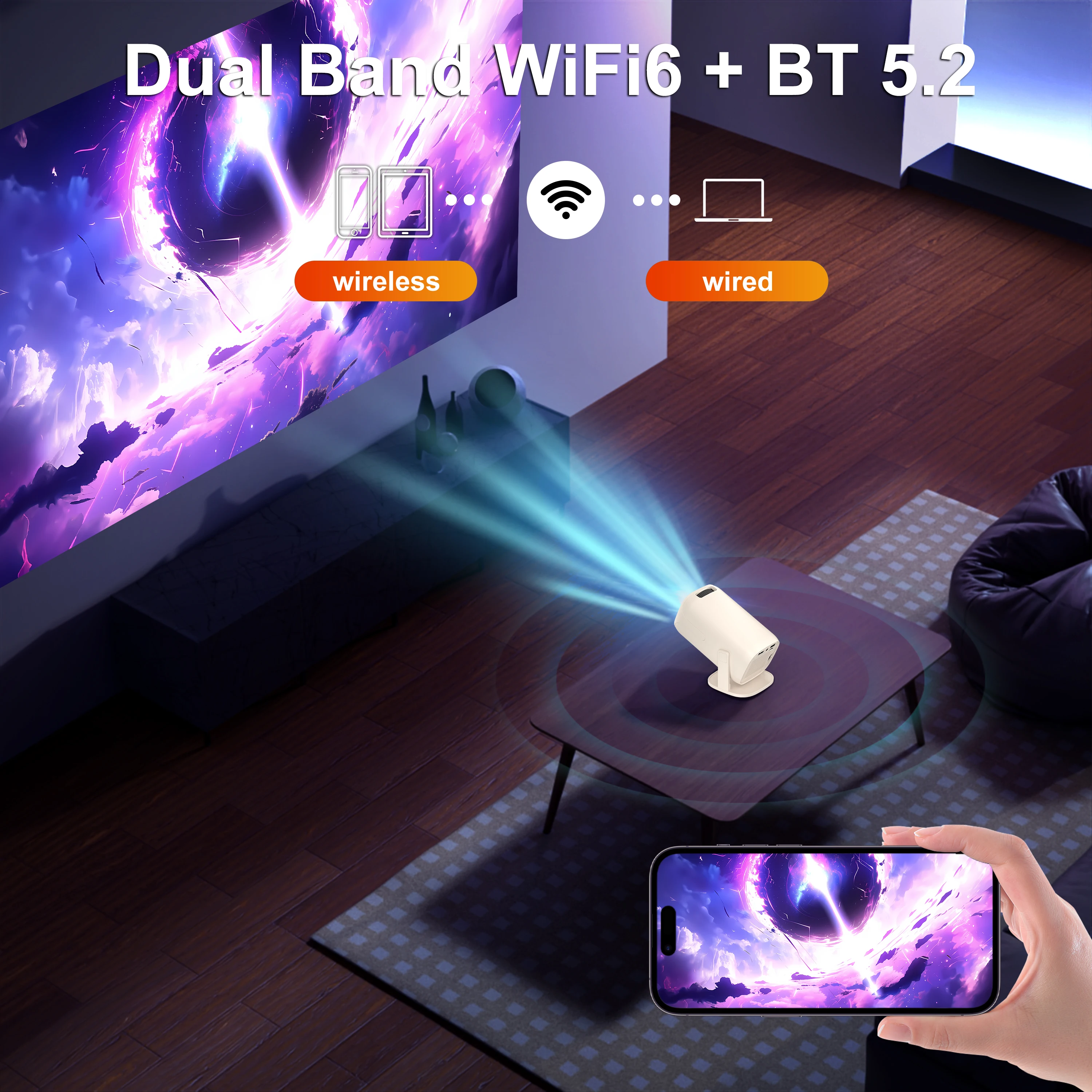 V2 Mini Projector Android 14 A - Home Cinema Rack recensione e prezzo