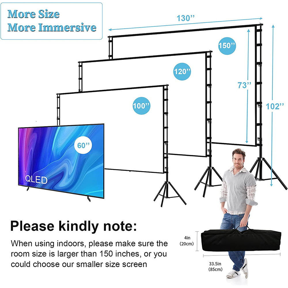 VEIDADZ Projector Screen With  - Home Cinema Rack recensione e prezzo