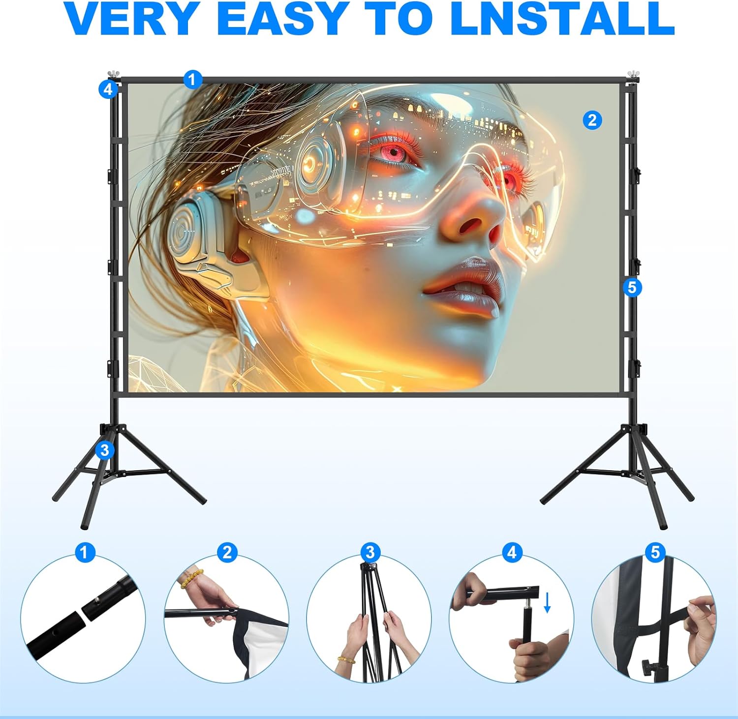 VEIDADZ Projection Screen With - Home Cinema Rack recensione e prezzo