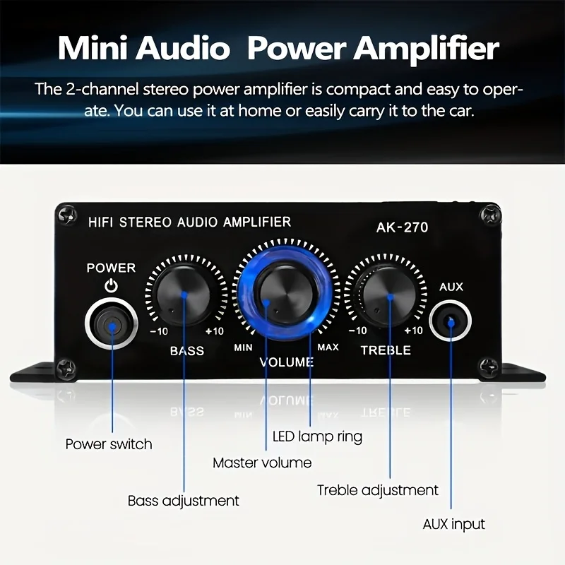 AK-270 400W Mini Power Amplifi - Home Cinema Sound System recensione e prezzo