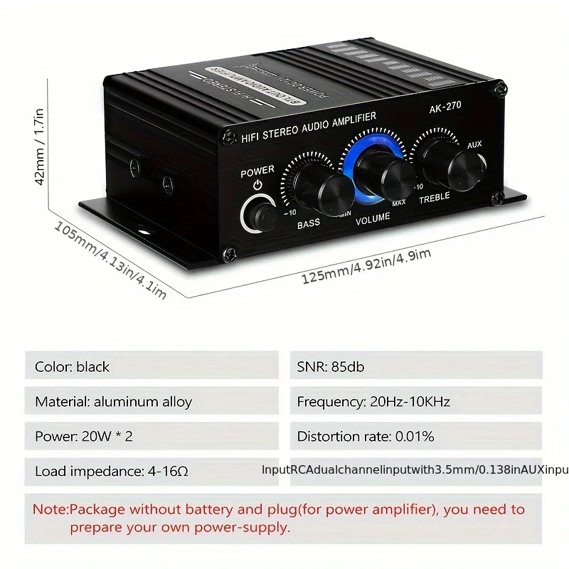 AK-270 400W Mini Power Amplifi - Home Cinema Sound System recensione e prezzo