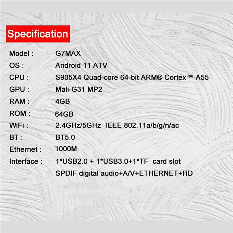 G7 Max Smart TV Box Android 11 - 4K Media Player recensione e prezzo