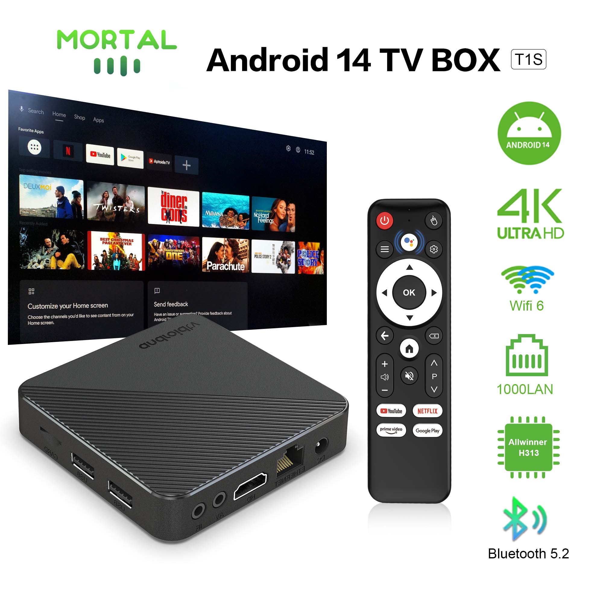 Android14 TV Box Smart Home th - Home Cinema Media Player recensione e prezzo