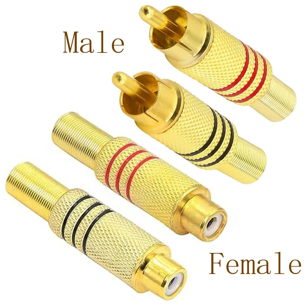 4PCS RCA Plug Gold Plated Sold - Home Cinema Sound System recensione e prezzo