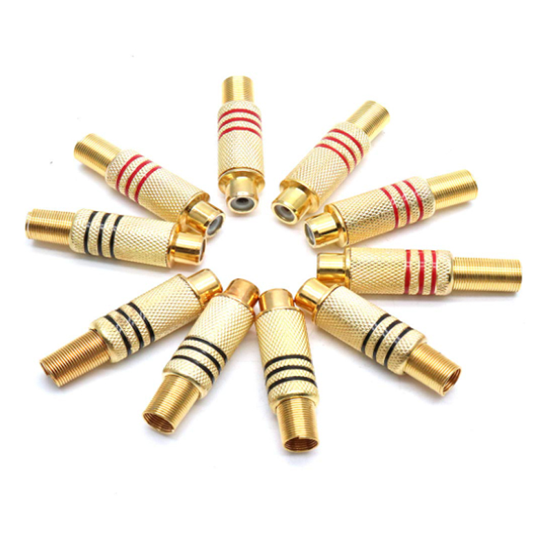 4PCS RCA Plug Gold Plated Sold - Home Cinema Sound System recensione e prezzo