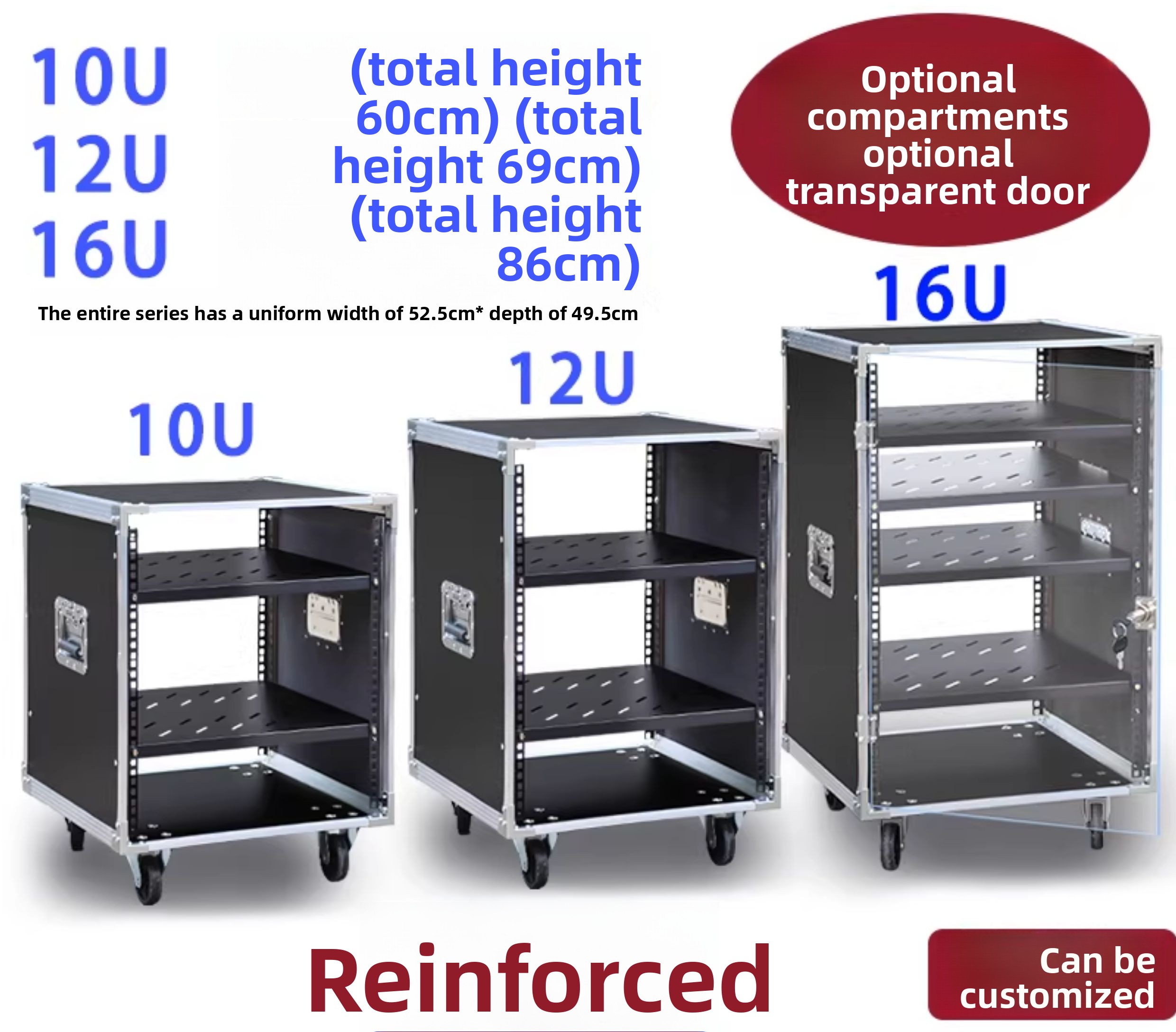 Front transparent door 8U - 16 - Home Cinema Rack recensione e prezzo